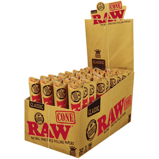 RAW King Size Cones – 3 Pack – 32 units per box