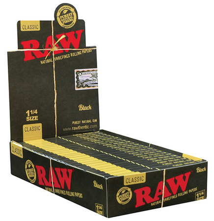 RAW Classic Black 1¼ Rolling Papers (24ct box)
